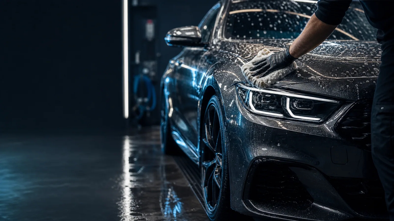 Samochód podczas mycia w Detail Wash